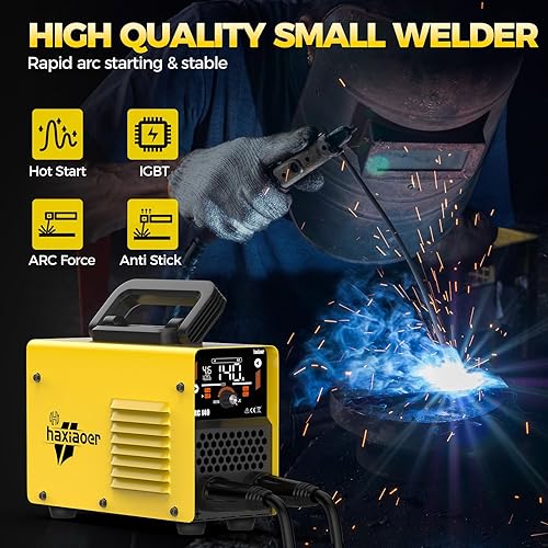 Miniatura 4 de Soldador de palo 140A 2 en 1 MMA Lift TIG Stick Welder, Mini máquina de soldadura portátil, máquina de soldadura de 110 V con pantalla LCD