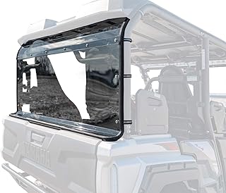 SuperATV Lightly Tinted Polycarbonate Rear Windshield for Yamaha Wolverine X4 (2018+) - Easy to Install!