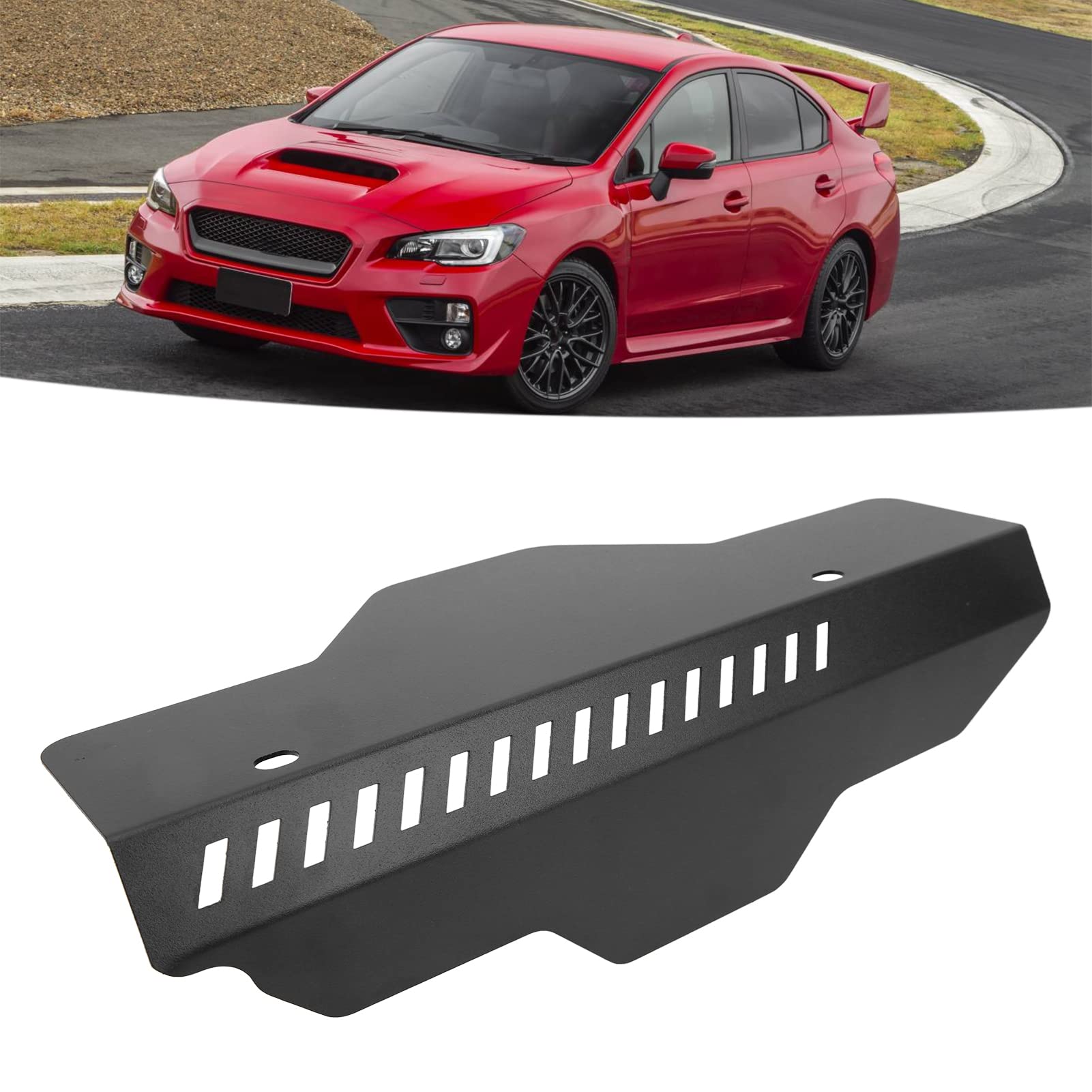 Osłona Koła Pasowego Do Impreza WRX Pokrywa Koła Pasowego Silnika Samochodu ze Stopu Aluminium o Wysokiej Dokładności Akcesoria Samochodowe(Czarny)