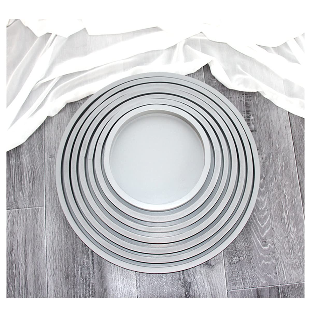 Untersetzer aus Kunststoff, Abtropfschale, Blumentopf, Untersetzer, Paletten für Zimmerpflanzen, 50 cm, Grau
