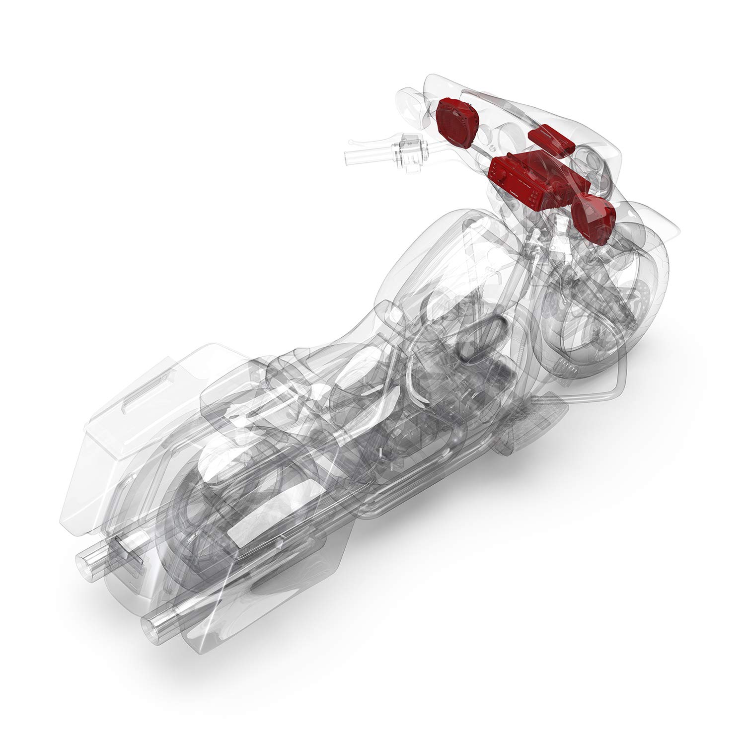 Rockford Fosgate HD9813SG-STAGE2 Digital Media Receiver, Two Speakers & Amplifier Kit for 1998-2013 Harley-Davidson Street Glide