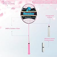 Vista 4 de Senston N90 Badminton Racket, 6U Single High-Grade Badminton Racquet, Professional 100% Full-Carbon Badminton Racket