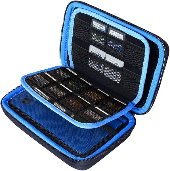 AUSTOR Funda Para Nuevo 3DS XL, 3DS, Negro/Azul - 4