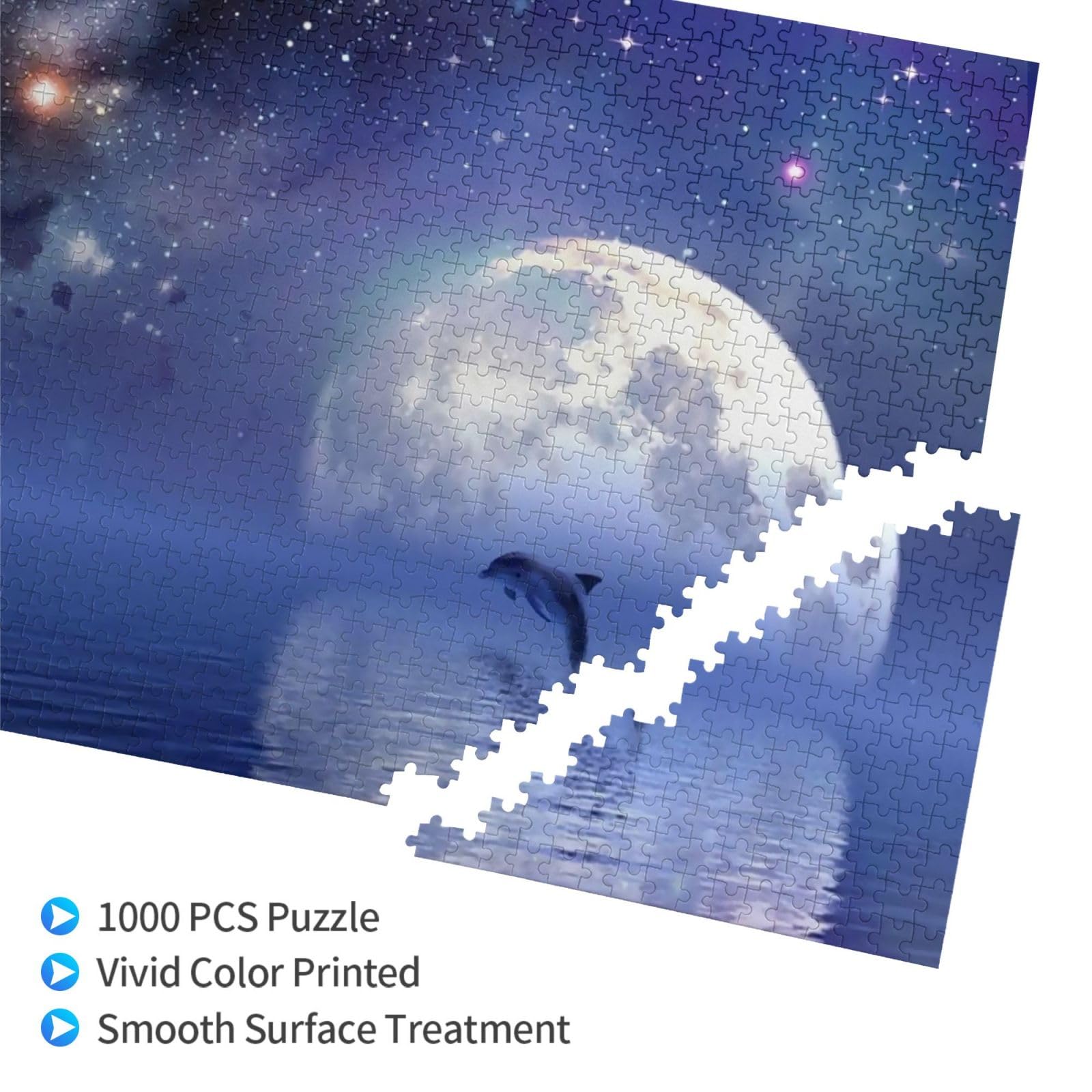 Amazon.co.jp: ジグソーパズル 1000ピース 夜空 満月 星空