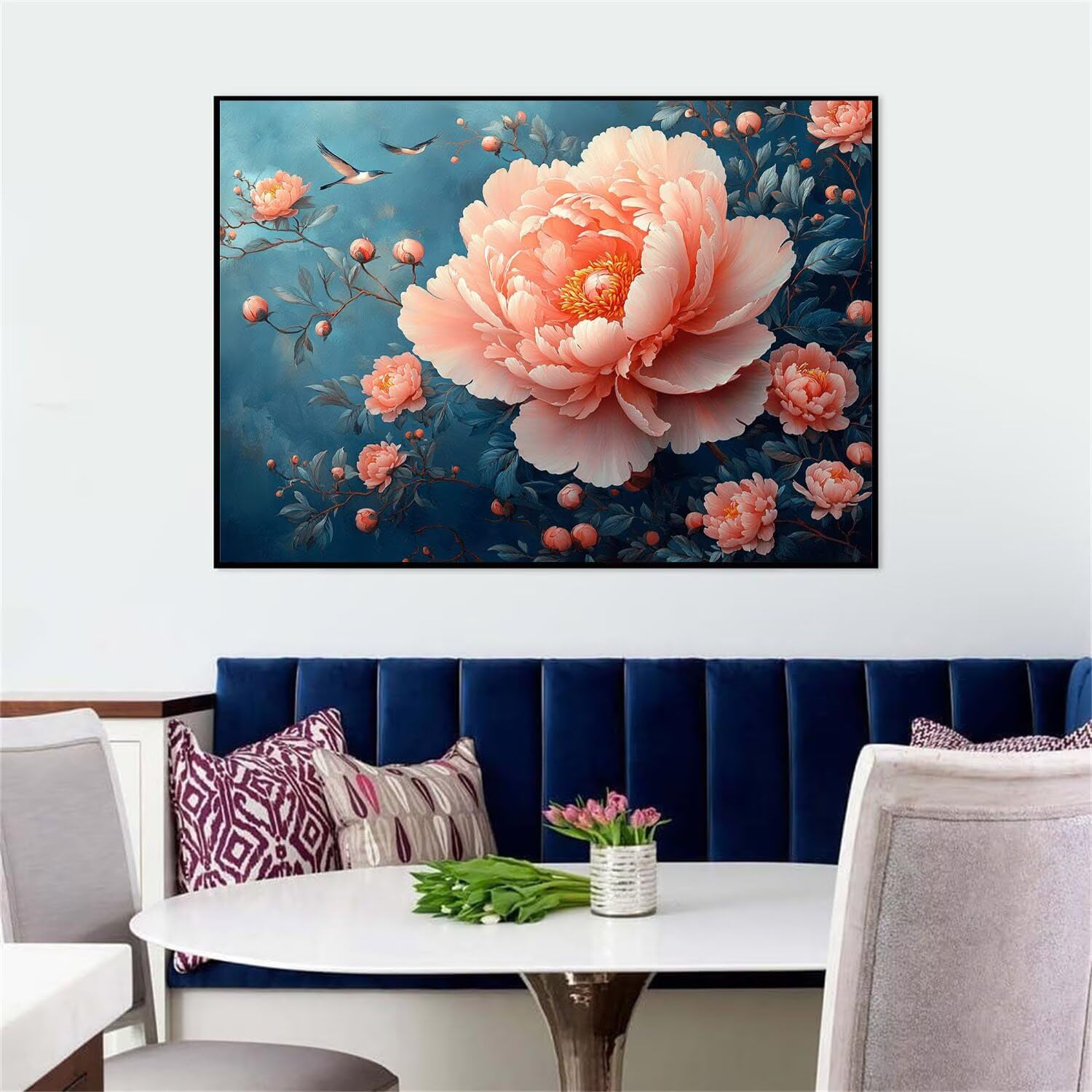 Zestawy artystyczne z kwiatowymi diamentami dla dorosłych, zestaw do malowania diamentowego ptaków, 5D, DIY, kryształy, sztuka, haft, zestawy do haftu krzyżykowego dla dorosłych, początkujących