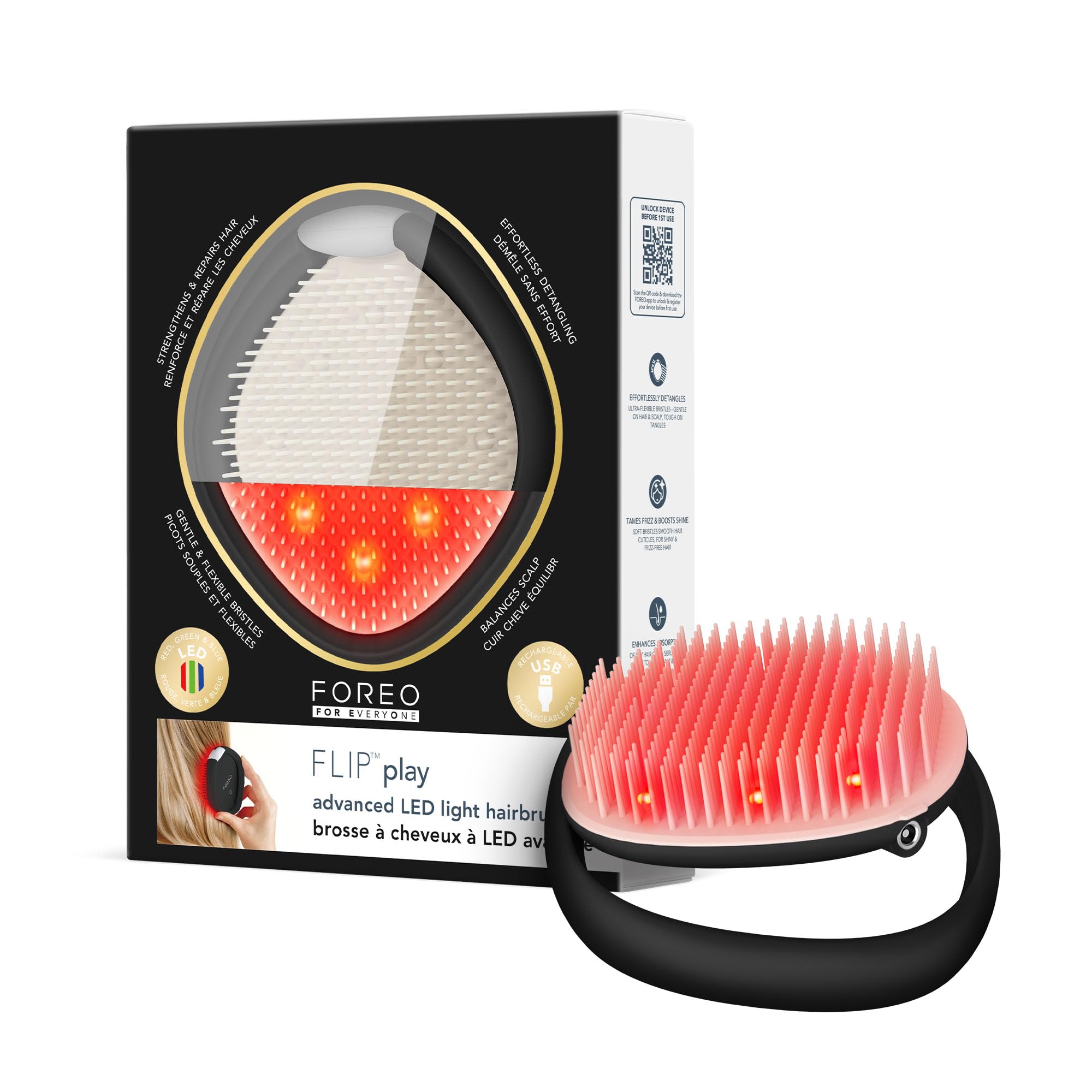 FOREO FLIP Play cepillo LED - crecimiento capilar - Midnight Magic!