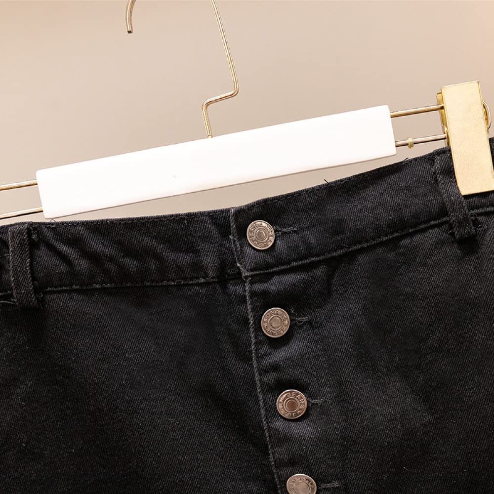 Gonne,Gonna Longuette da Donna Nera Elastica A Vita Alta in Tulle Irregolare con Cuciture Gonna in Denim con Tasca Sexy A-Line Plus Size Gonne Lunghe Moda per Ragazze Signore,XXL