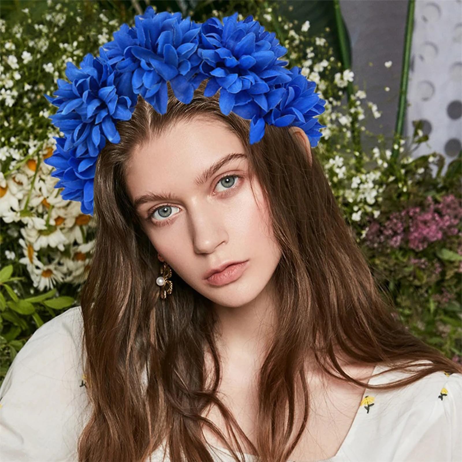 Cerchietto Per Capelli A Fiore Con Bruco - Copricapo Verde Fantasia Per Halloween, Cosplay E Accessori Da Festa Per Donne E Ragazze