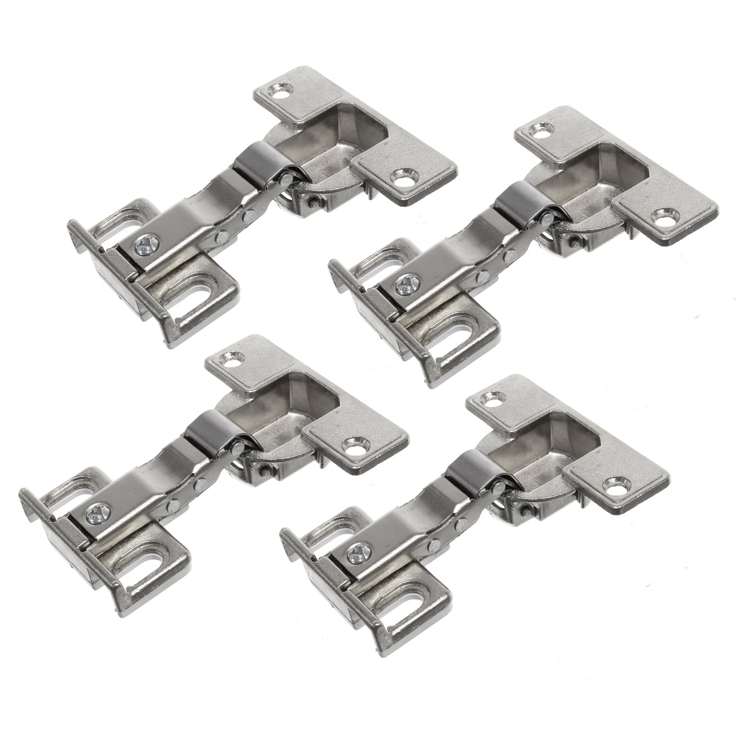 Reliapart Genuine Hettich Fridge Freezer Cabinet Door Hinge 35mm Cup, 3mm Plate, 13–18mm Overlay, 4 Hole, 15kg Load, ET 582-72134 (4 Hinges) Suitable for IKEA cabinets (with Drilling)