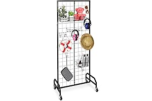 2' x 5.5' Ft Wire Display Rack Panel Stand Movable Heavy-duty Floorstanding...
