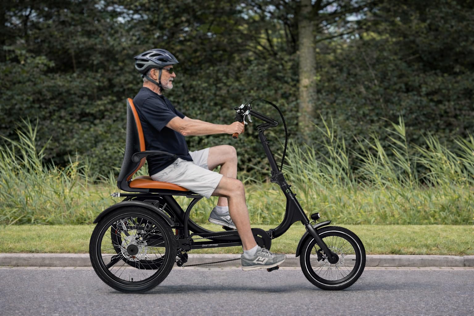 T6 Comfort Triciclo Elettrico Pieghevole per Anziani e Adulti, 20” in Alluminio con Telaio Basso, Assistente alla Spinta 6 km/h, Luce Posteriore con Freno Integrato e Differenziale