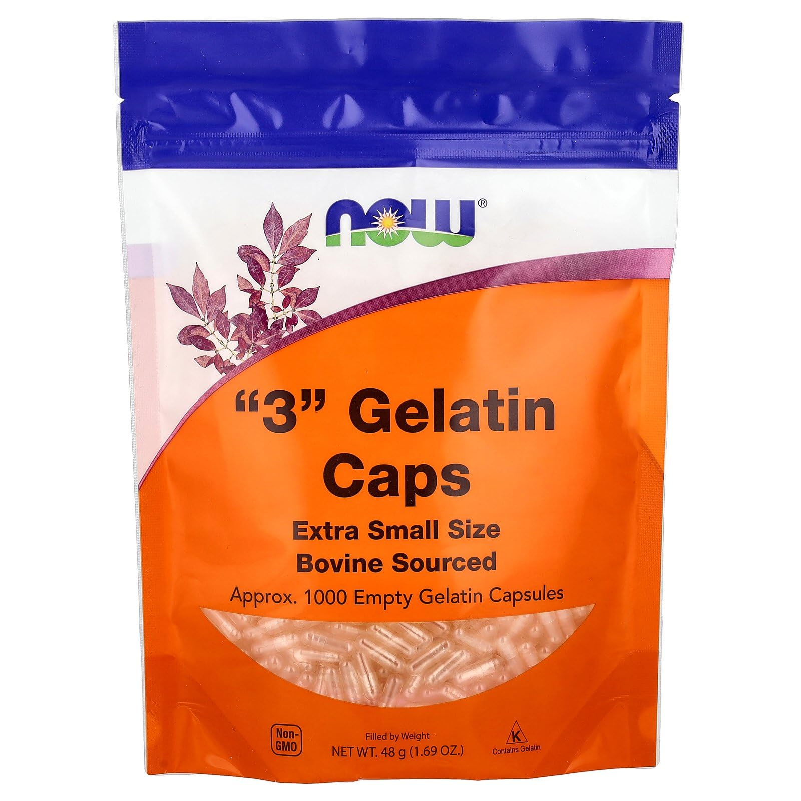 Now Foods Empty Gel Caps #3 1000 Caps