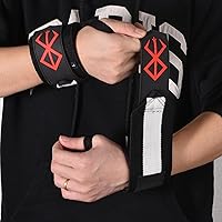 Vista 1 de Berserk Fitness Muñequeras para levantamiento de pesas, muñequeras resistentes, muñequeras de gimnasio con lazo para el pulgar, muñequera