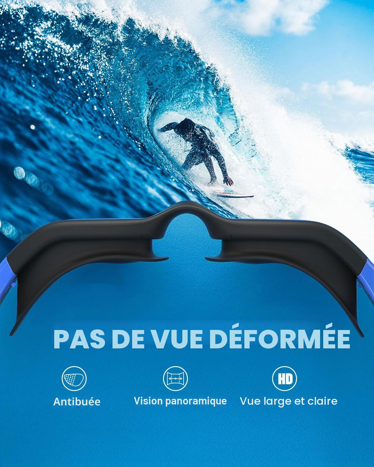 ZIONOR G1 Lunettes de Natation Polarisées Mirror Anti Buée Anti UV Unisex Adulte