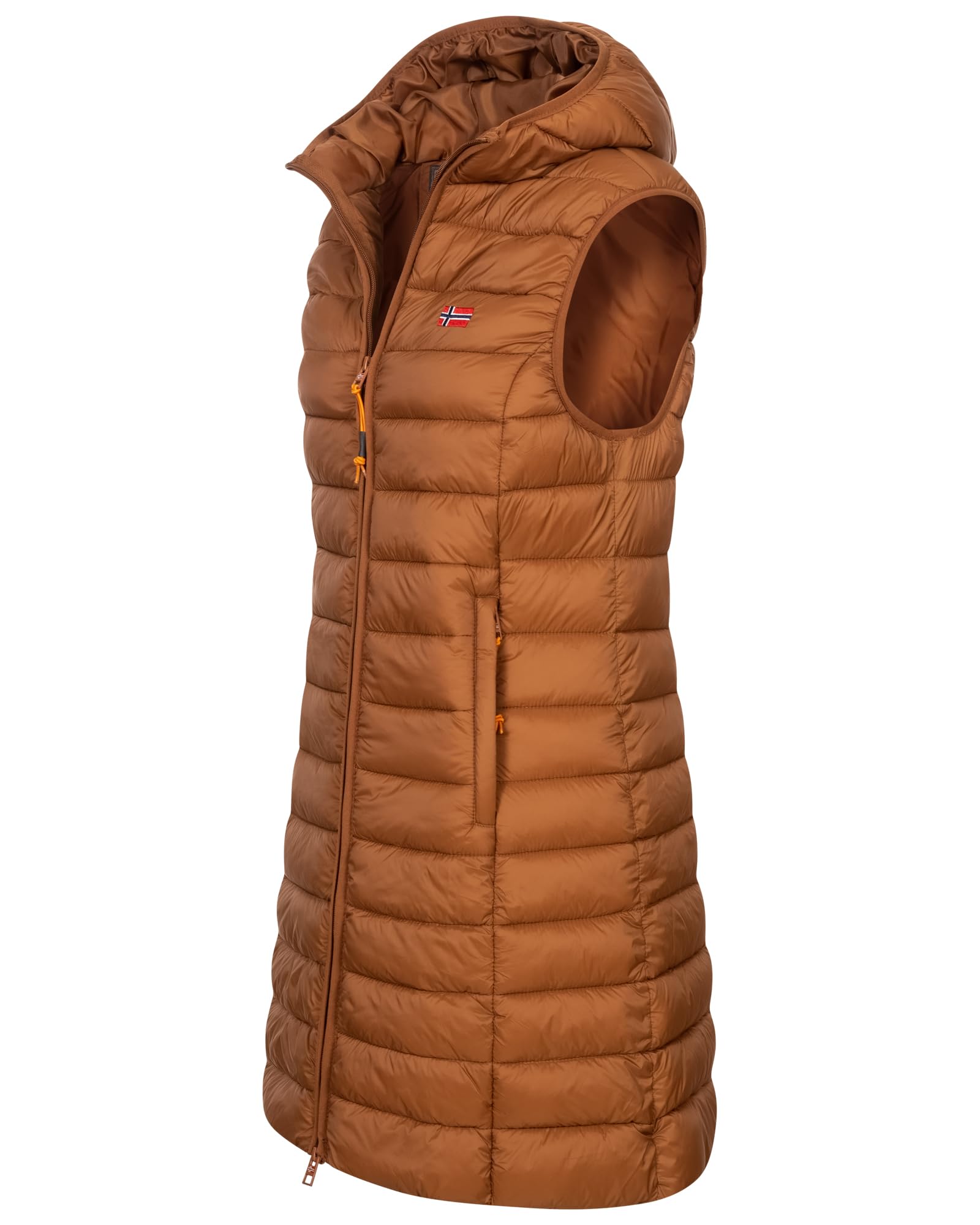 Geographical Norway Damen Stepp weste Kapuze Übergangs Herbst Winter Windbreaker