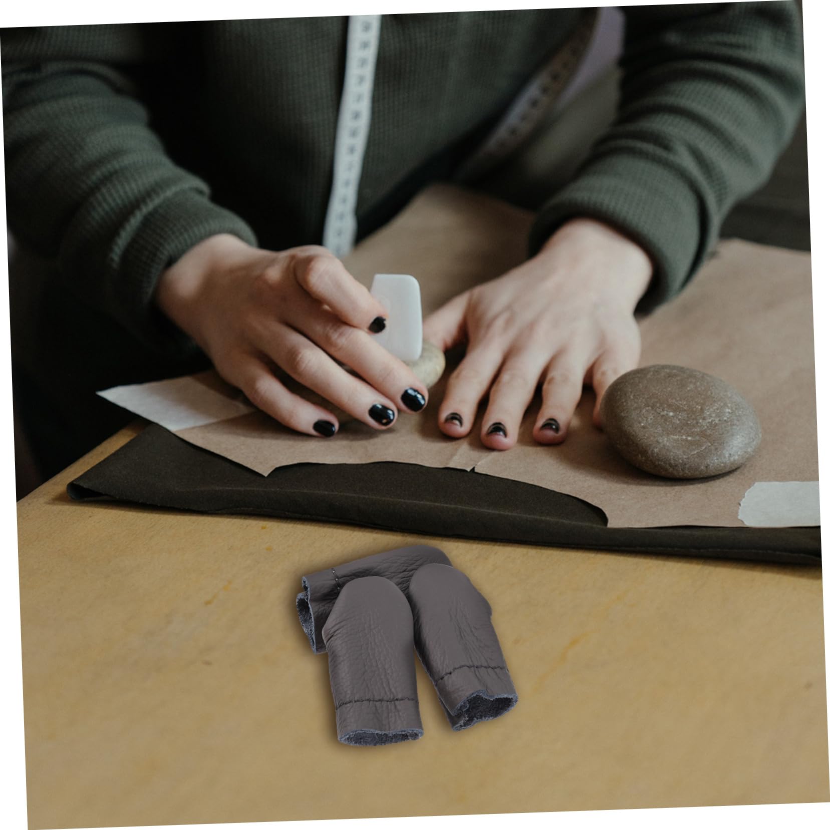 STOBOK 6 Piezas guantes para costura Anti-rasguños cuna de dedo sintió cunas para los dedos protector de dedos