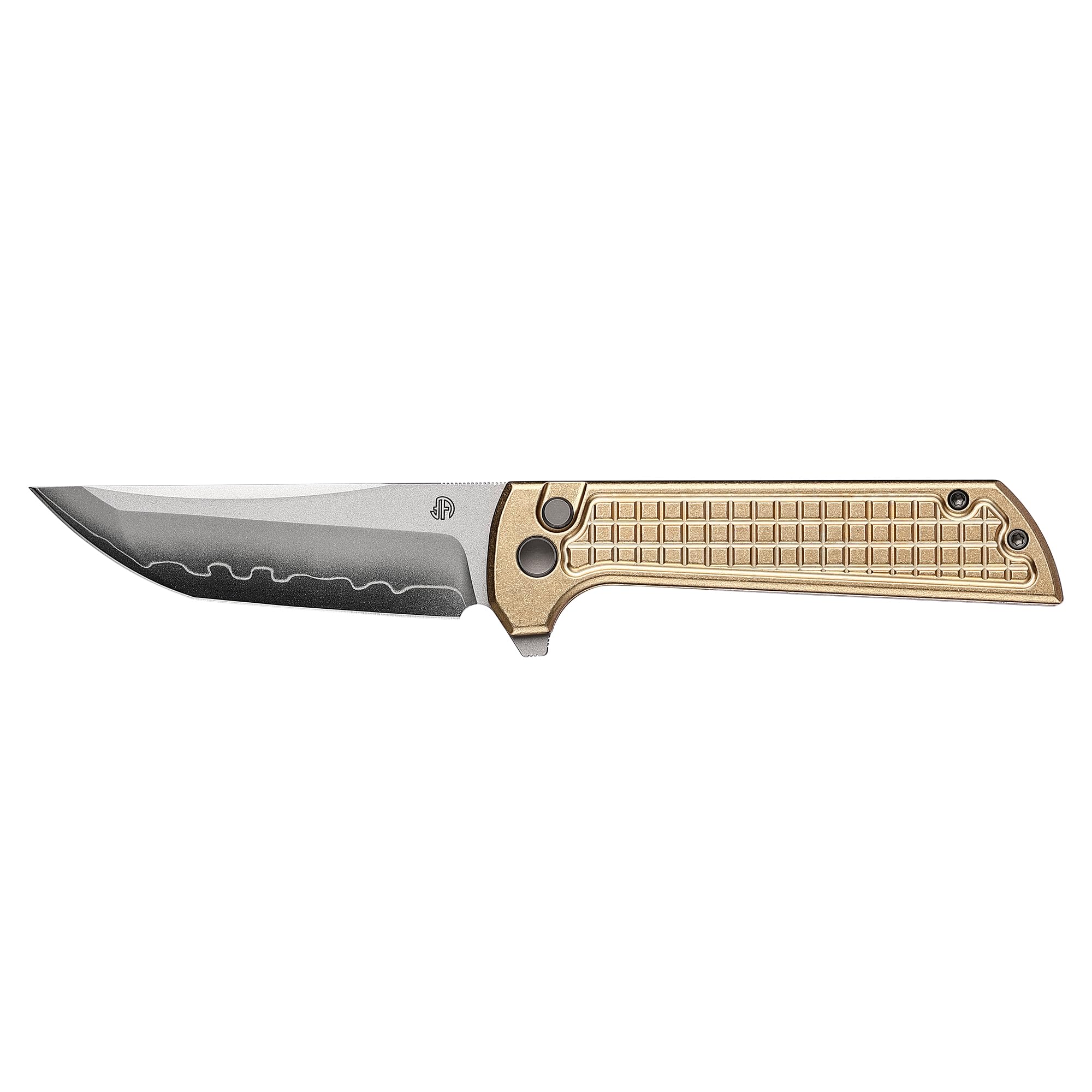 North Mountain Blade Aluminum bronze handle SLD-Magic Tanto grid Chop 2