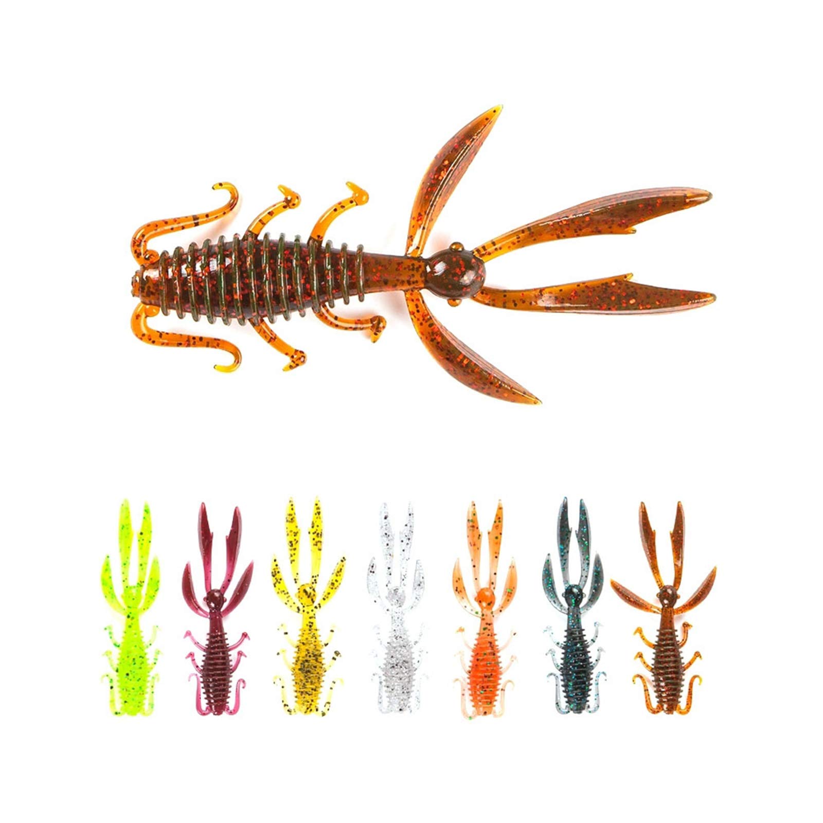 ESCA ARTIFICIALE PESCA SPIGOLA GAMBERETTO GAMBERO IN SILICONE