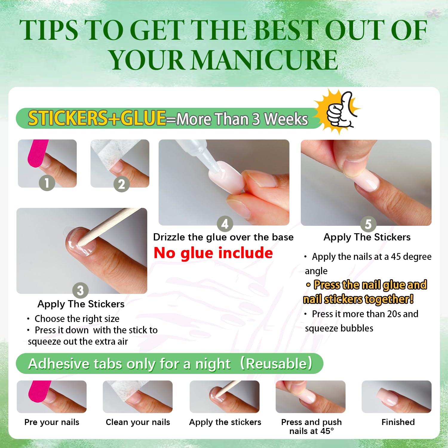 SXVME Nude False Nails Short Medium Square - Image 4