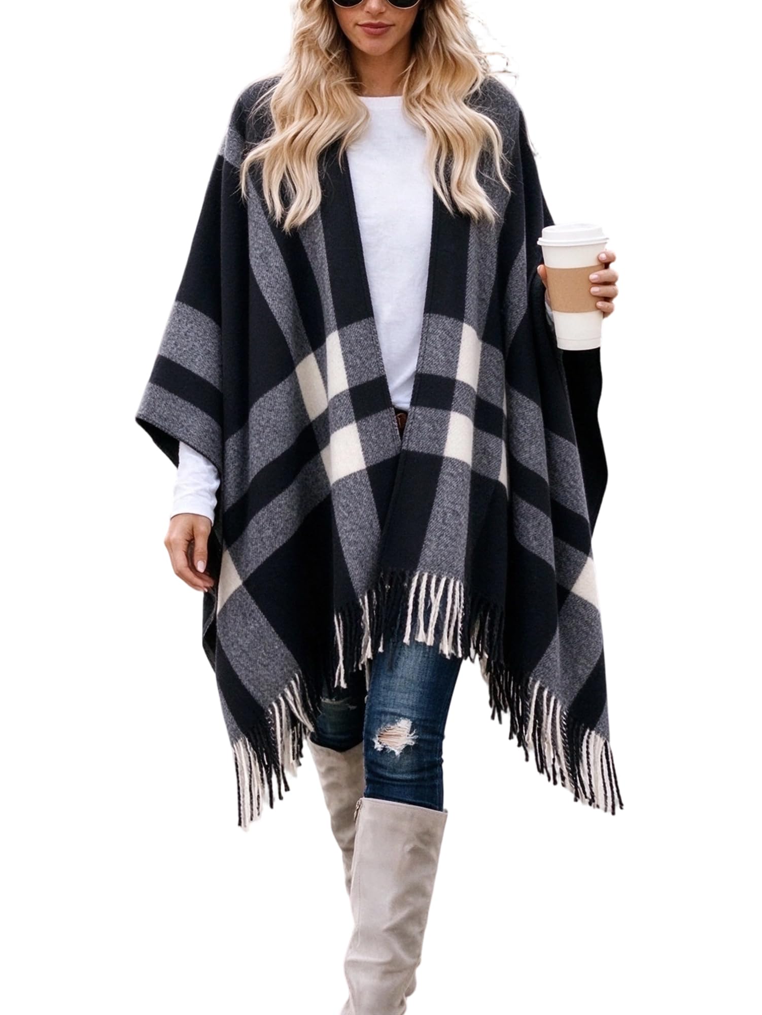 Breezy Lane Shawl Wraps for Women Ponchos Ruana Wraps Cardigan