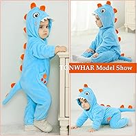 Vista 11 de TONWHAR Baby Boy's Girl's Animal Bodysuit Infant And Toddler's Romper Jumpsuit Halloween Costume Partywear Mono marrón