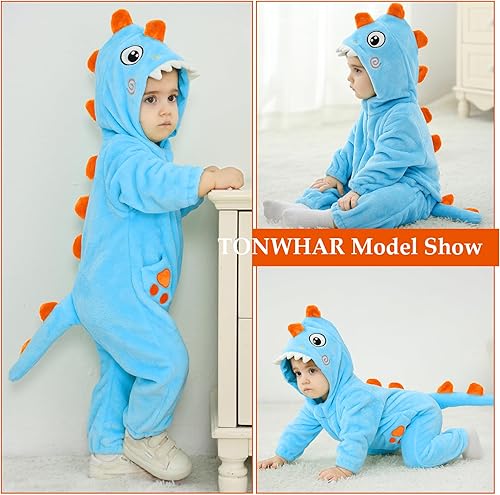 Miniatura 11 de TONWHAR Baby Boy's Girl's Animal Bodysuit Infant And Toddler's Romper Jumpsuit Halloween Costume Partywear Mono marrón