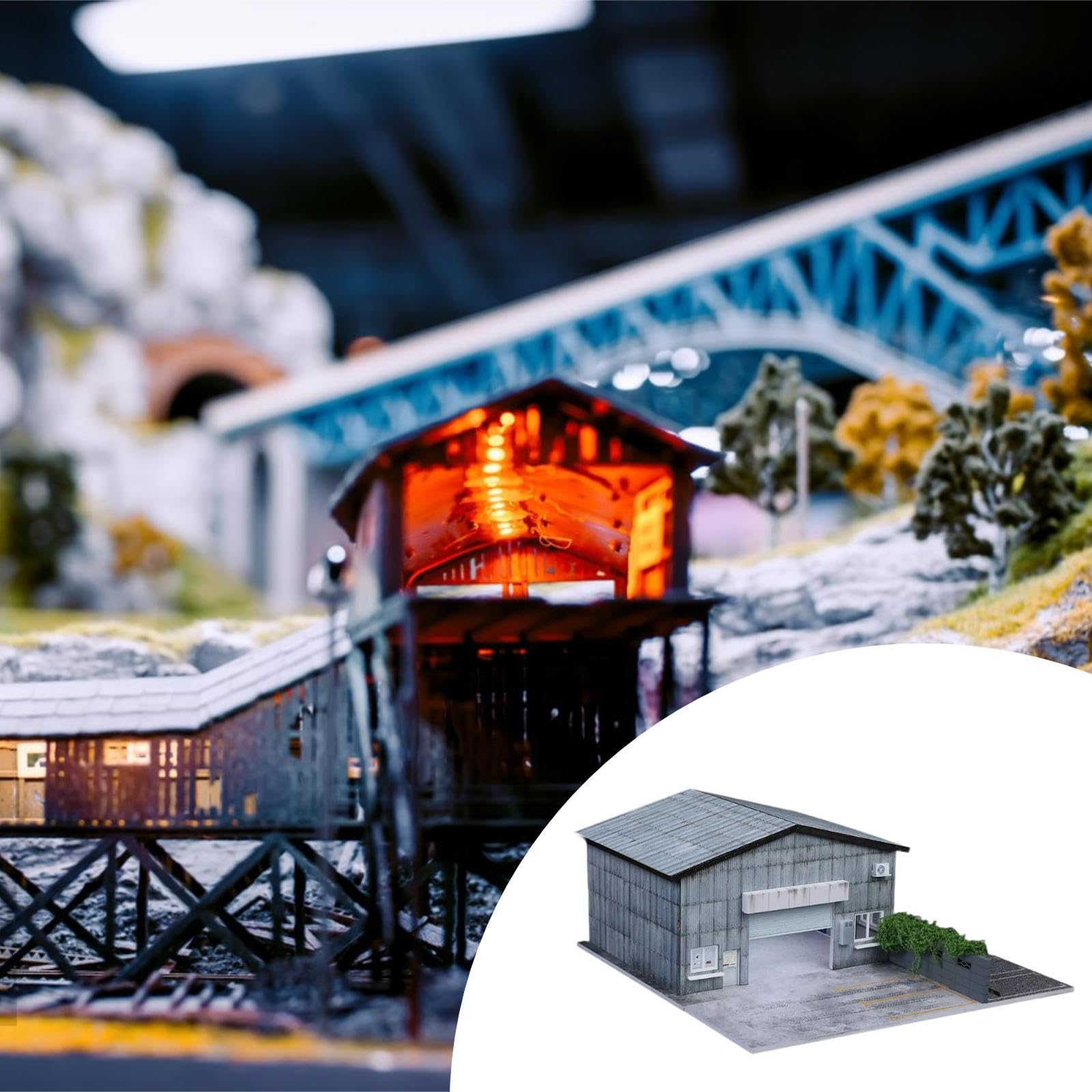 1 Pezzo 1 64 Diorama Modello Garage Parcheggio Scena Fabbrica Edificio Modello Garage Diorama Simulazione con LED Struttura in PVC PP