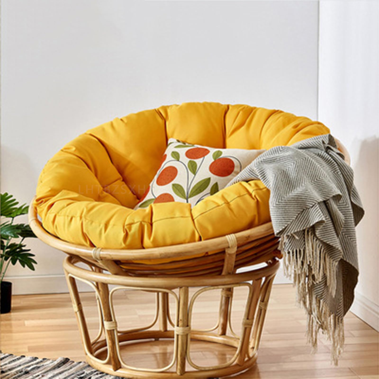 L,160cm,Papasan Chair Cushion Indoor Cushion Garden Cushion Seat Cushion Garden Cushion Quilted with Round Loops Thick Round Chair Cushion Papasan Seat Chair Cushions