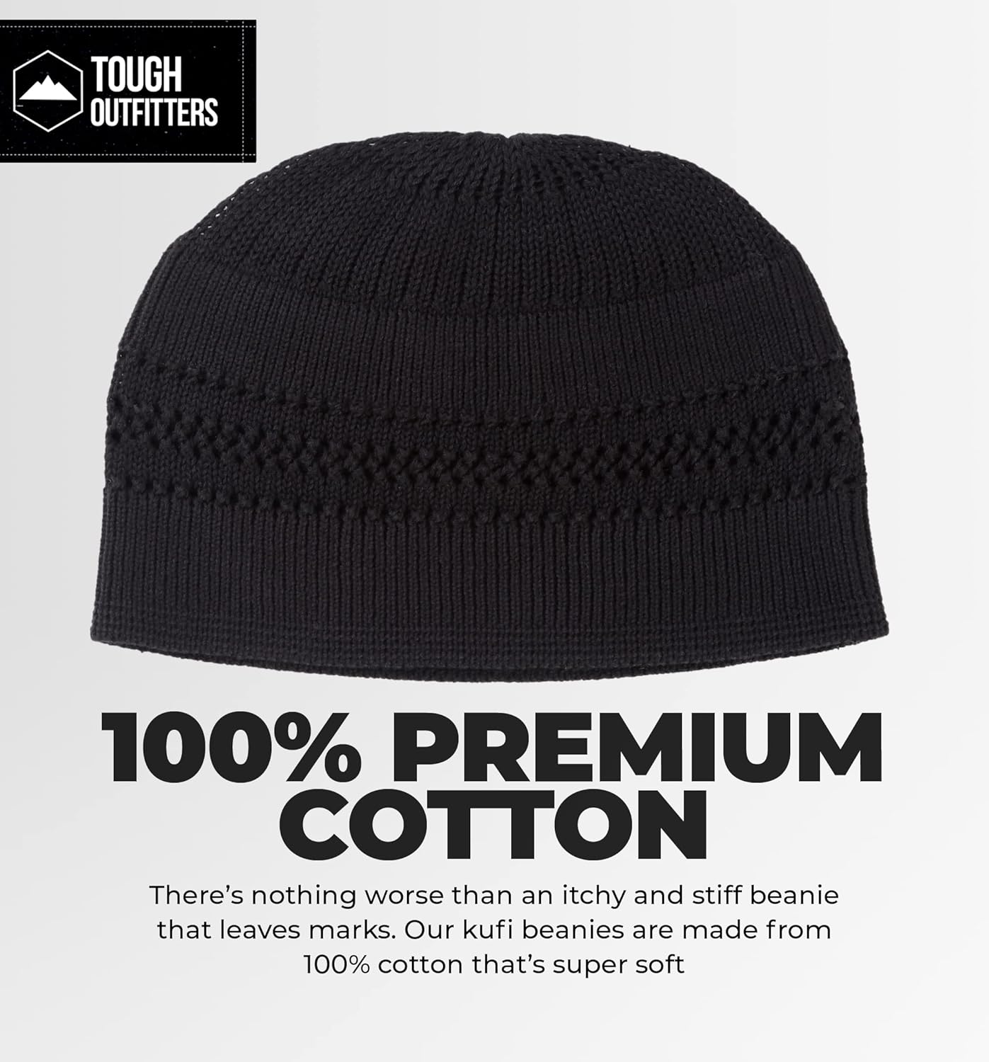 Tough Headwear Kufi Hat - Kufi Hats for Men Muslim, Turkish Kufi Cap - Image 4