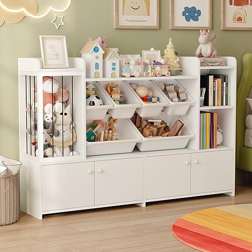 Treesland Organizador grande de almacenamiento de juguetes para niños de 55 pulgadas, estantería para niños, armario de almacenamiento de juguetes disponible en Yaxa Guatemala