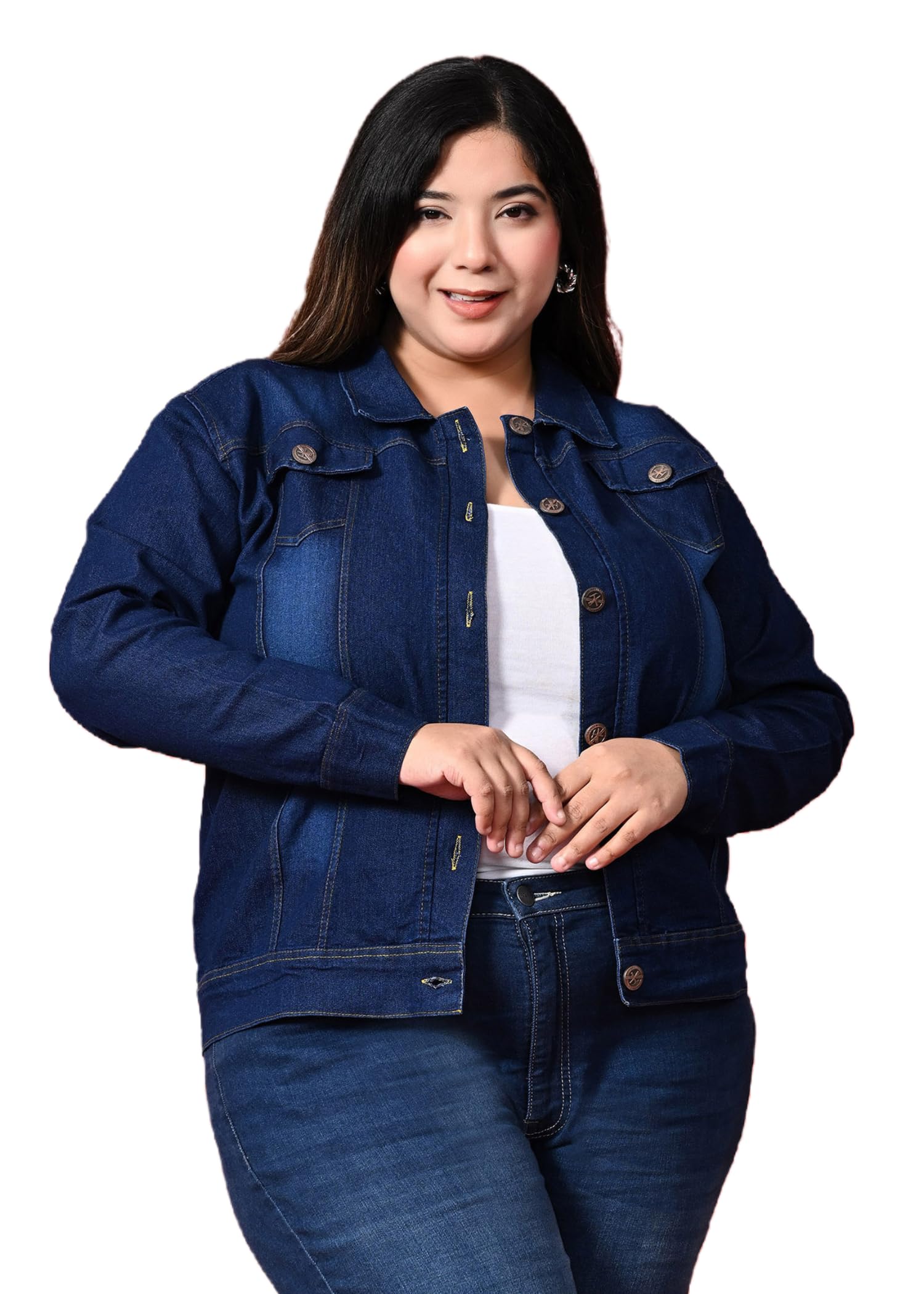 funday fashion Women Denim Full Sleeve Solid Casual Standard Length Jacket-picture-20