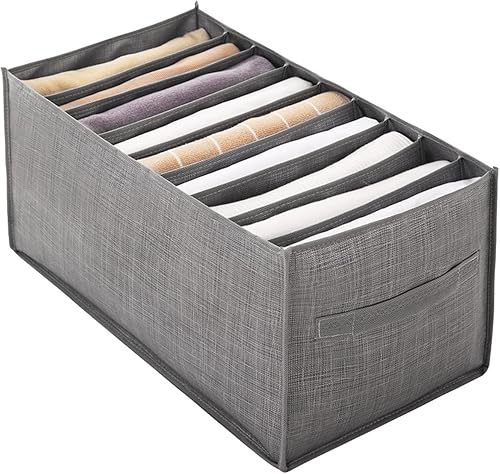 Miniatura 1 de SLDHFE Organizador de ropa para armario, 7 rejillas, tela no tejida, cajones de almacenamiento, organizadores para jeans, pantalones, brasier de