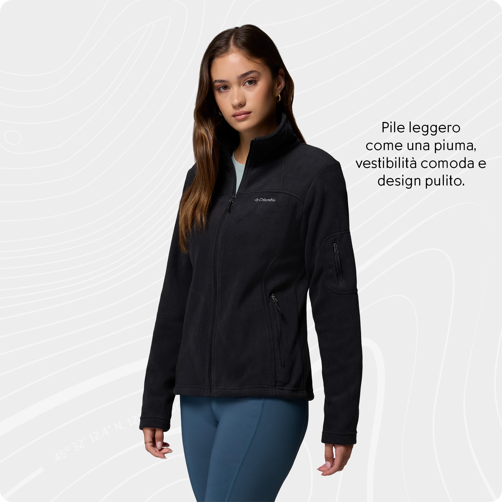 Columbia Fast Trek II Jacket, Giacca In Pile Con Cerniera Intera Donna