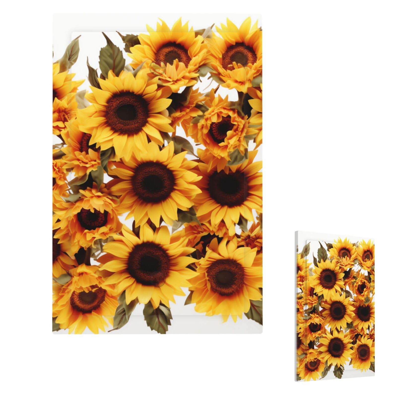 Beautiful Sunflowers Wall Plate Cover Single Blank, Modern Decorative Light Switch Cover Unbreakable Receptacle Outlet Covers for Living Room Bedroom Decor