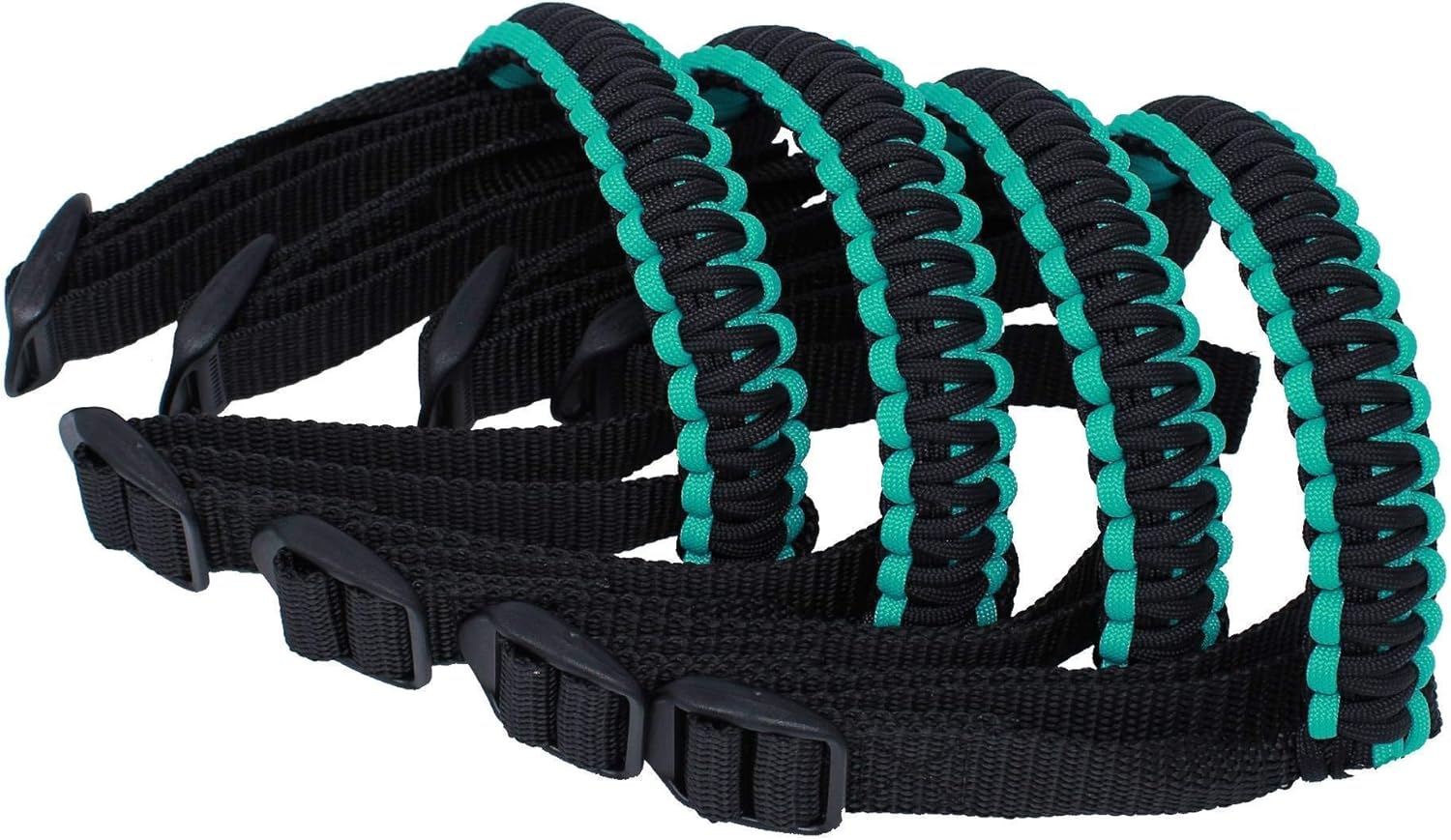 BubbasGarageTv - Paracord Grab Handles for Jeep Wrangler/Gladiator CJ YJ TJ JK JL JT (Turquoise)