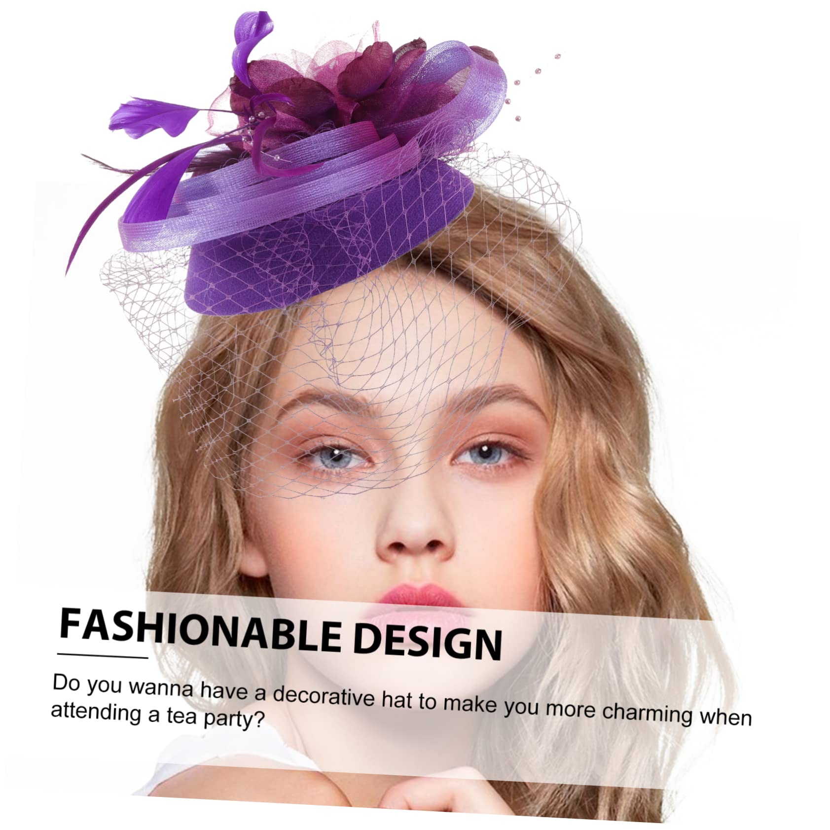 Abaodam 4pezzi Fascinator Elegante per Donne Accessorio per da Cerimonia Matrimonio e Feste Leggero e Confortevole Design alla Moda per Ogni Occasione
