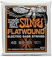 Vista 3 de Ernie Ball Super Slinky Flatwound - Cuerdas para guitarra bajo, calibre 45-100 (P02814)