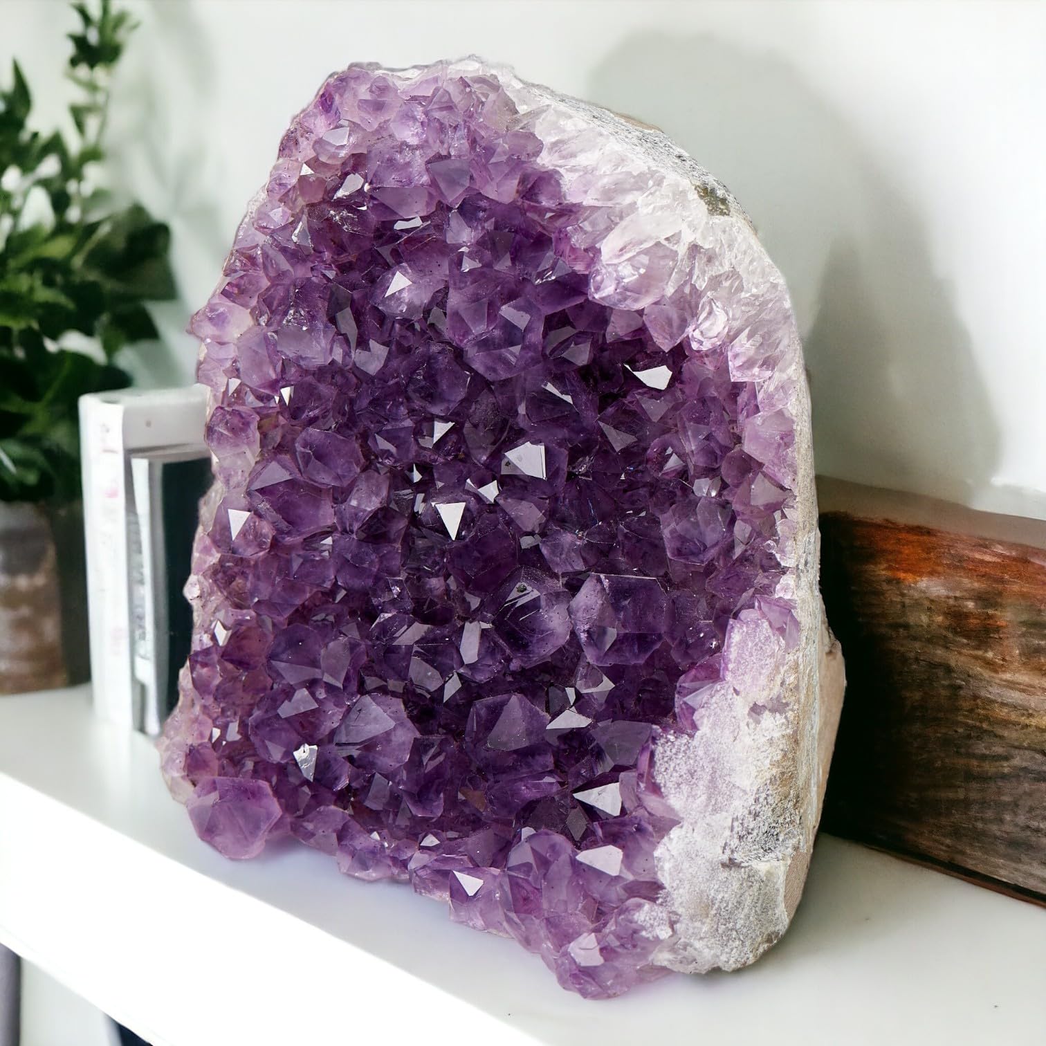 SAMSARI 0.7 to 0.9 kg Amethyst Crystal Geode From Uruguay, 10 to 15 cm Height, Natural Large Amethyst Cluster Rock - Image 3
