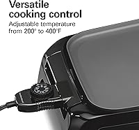 Vista 5 de Hamilton Beach 200 Sq. In. Electric Griddle With Adjustable Temperature for 200 to 400 degrees, PTFE & PFOA Free Durathon Ceramic Reversible