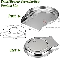 Vista 9 de Palksky Colander and Strainer Self Drainer Base Plate Stainless Steel for Kitchen, Metal Countertop Draining Tray for Pasta Rice Noodle Fruit Veggie