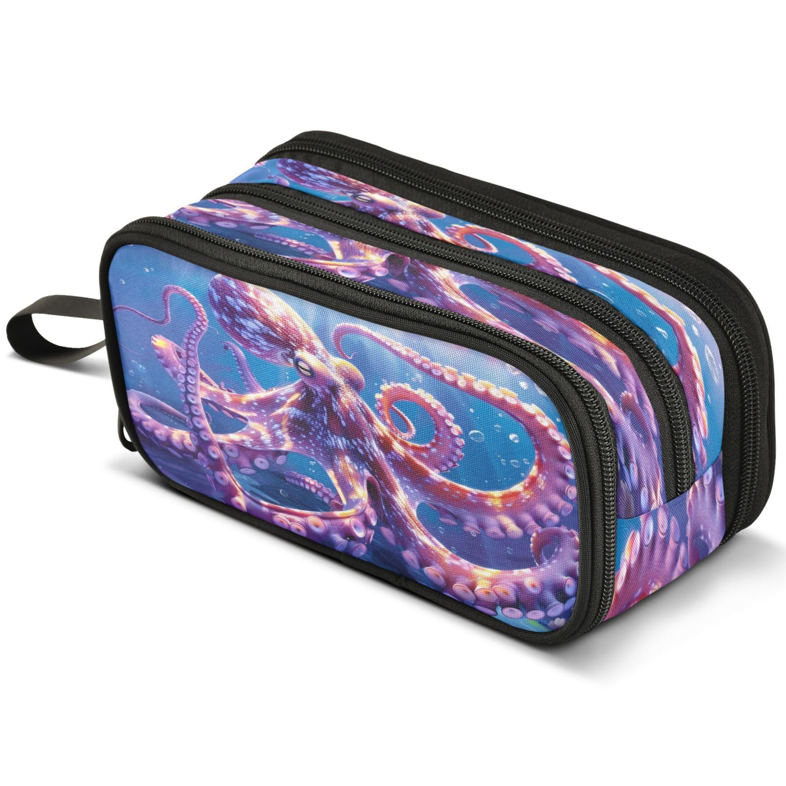 ALAZA Large Pencil Case for Kids, Pencil Case with 3 Compartments for Pens, Stationery Organizer, A06, 8.86 x 3.54 x 4.33 inches, Luggage: Children's Luggage โ image 1