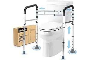FSA/HSA Eligible Toilet Safety Rail - Adjustable Detachable Medical Toilet Safety Frame for Elderly