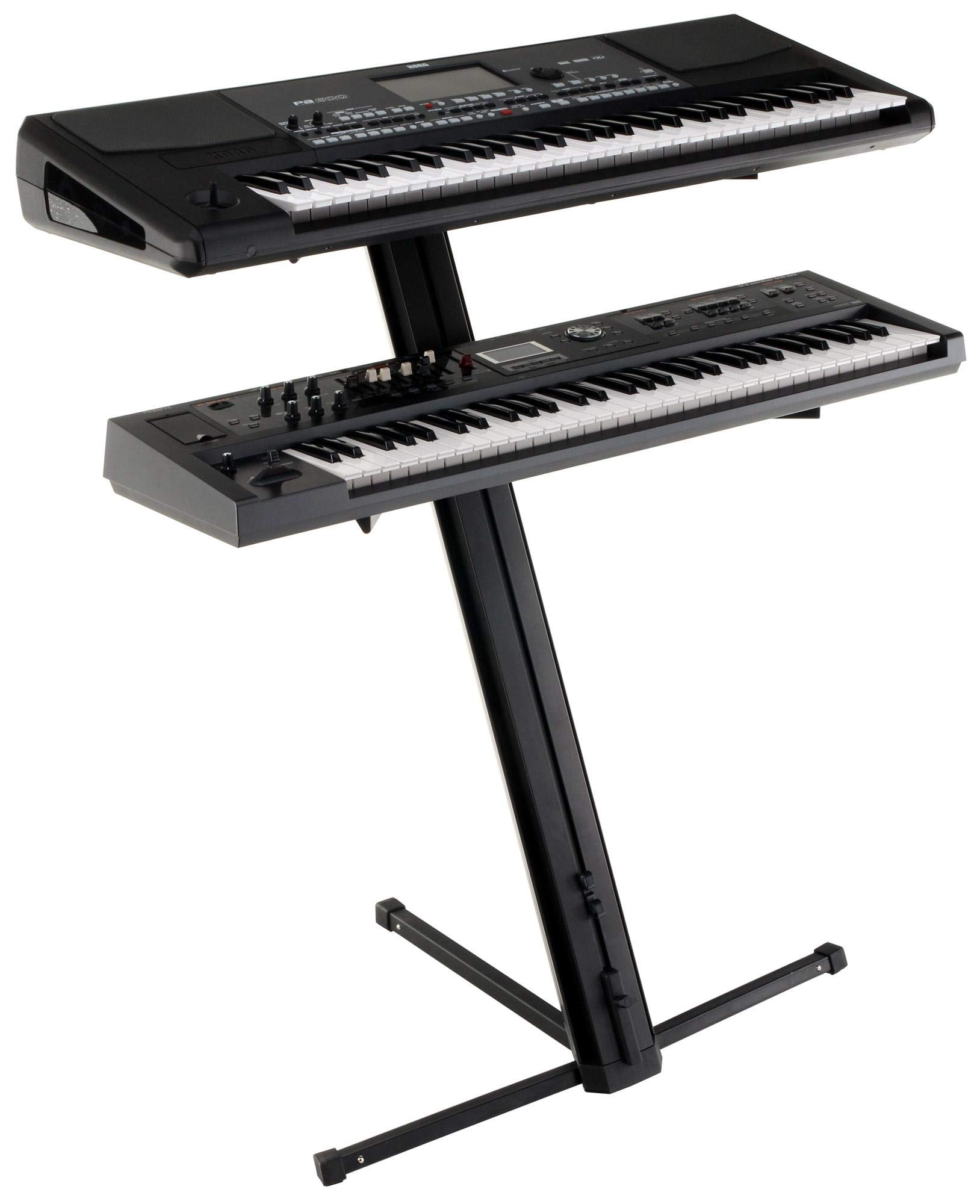 Classic Cantabile Support Clavier KS-100 Noir avec Microperche et Housse de Transport