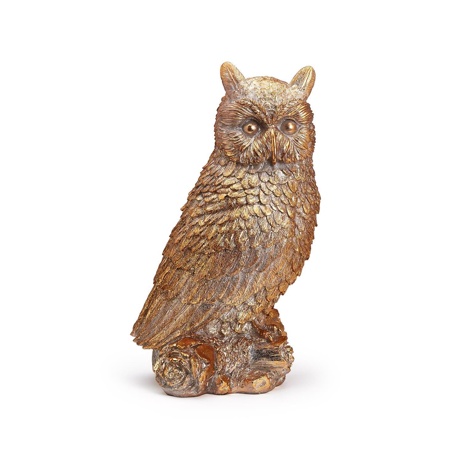 Amazon.com: Two's Company Enchanted Woods Golden Owl Decor