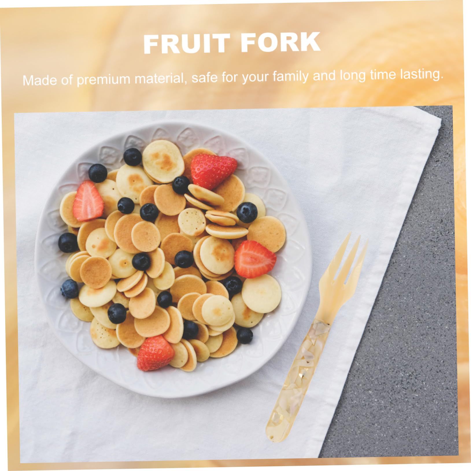 SOLUSTRE Reusable Fruit Cake Forks 2pcs Shell Forks for Desserts Salad Cheese Ideal for Home and Party