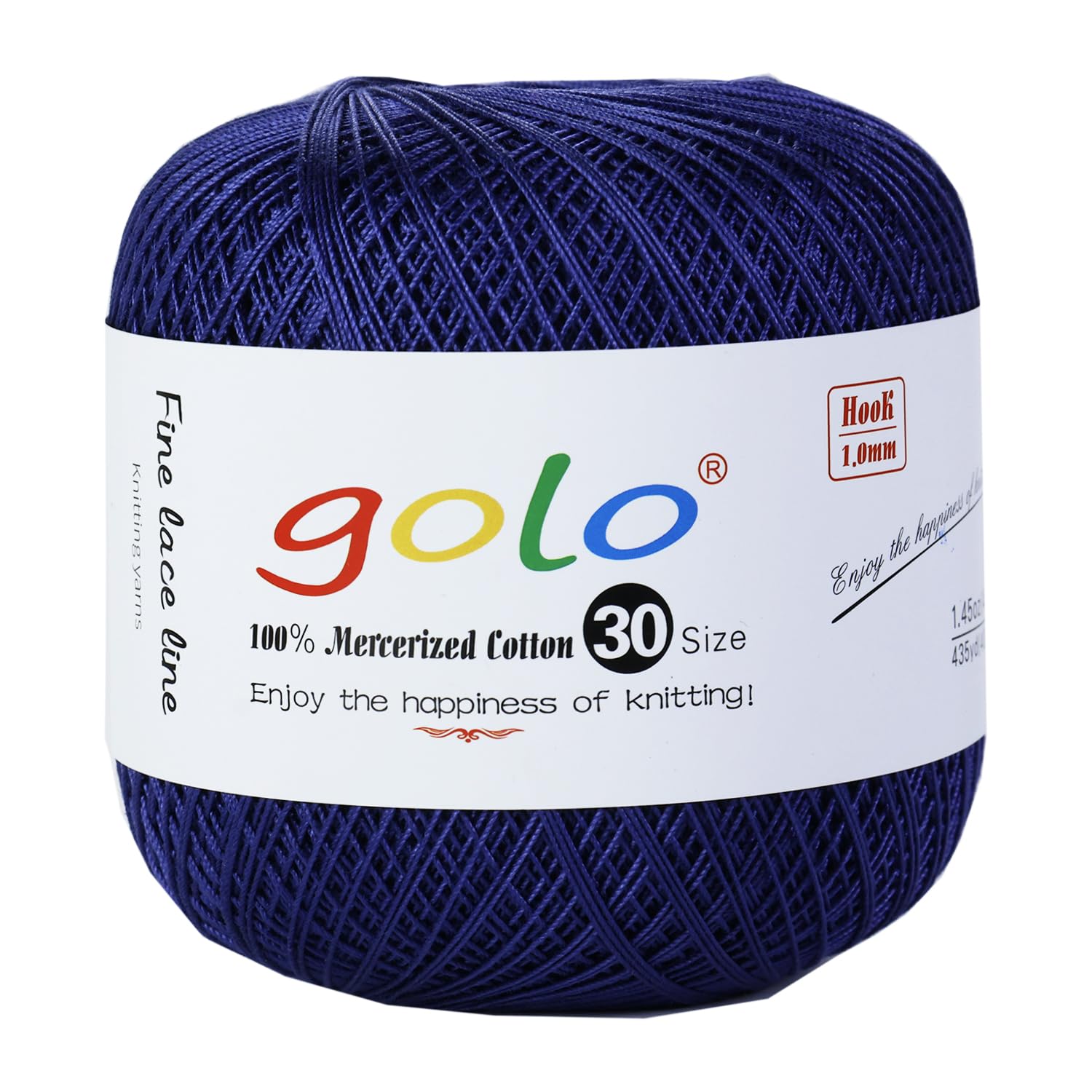golo Crochet Thread Size 30 Yarn for Hand Kniting Yarn for Tatting Twilight Blue 230