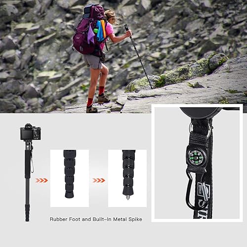 Miniatura 5 de SIRUI P-326 - Monopié de fibra de carbono de 6 secciones