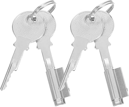 2 Sets Refrigerator Lock with Key Freezer Door Lock Replacement Key for Fridge Retail Display Cabinet Cylinder Toolbox Glass Showcase Door Security