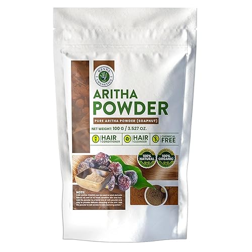 Soapnut Powder (Aritha)  3.53 oz (3.23 onzas)  Acondicionador crudo, sin OMG, para cabello y piel  100% natural, puro, orgánico