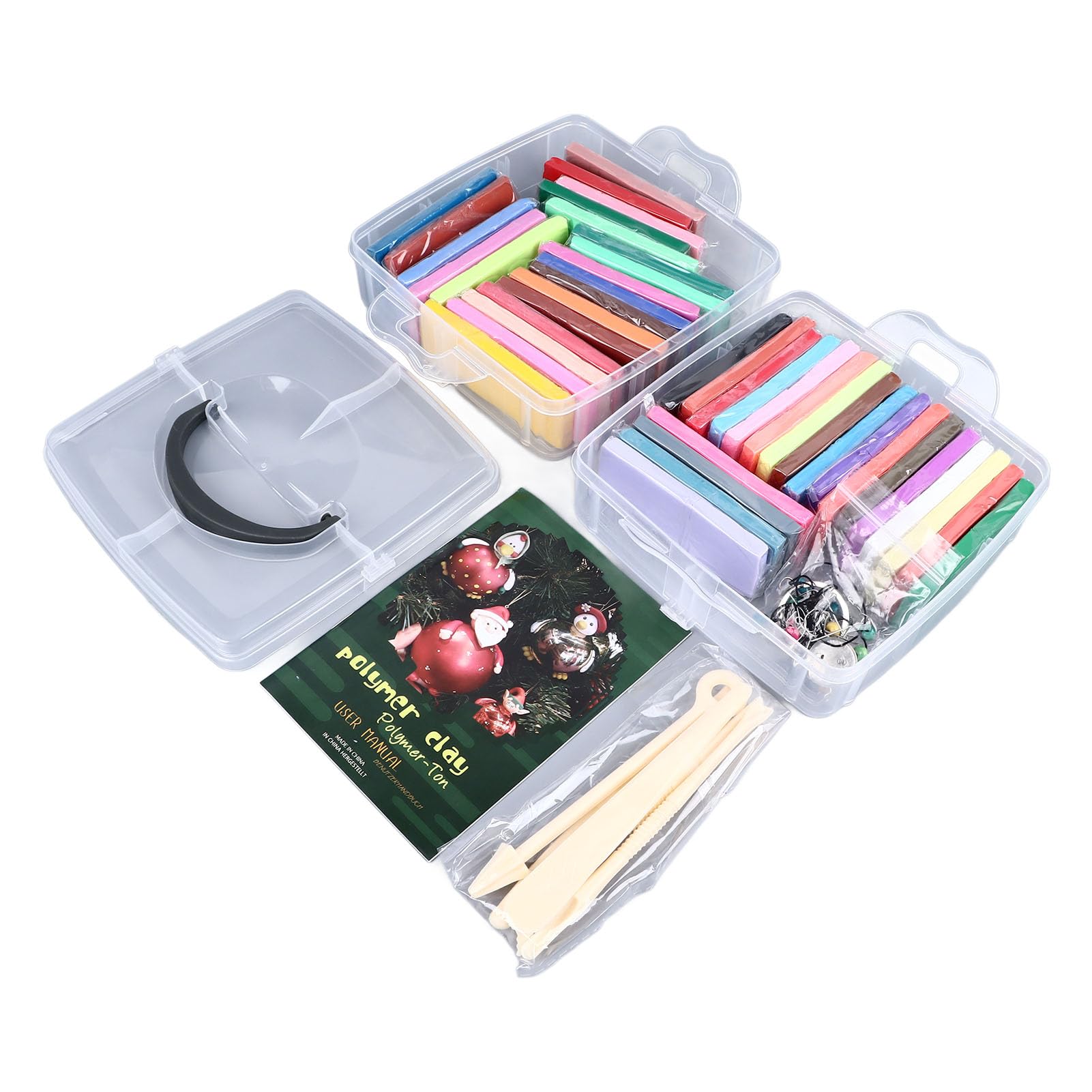 Argilla da Modellare,Materiali Sicuri e 42 Colori,Kit Giocattoli Educativi in PVC,for Bambini da 3 Anni in su per Aula e Uso Domestico Attività Creative